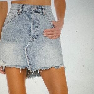 Denim Cutoff Skirt